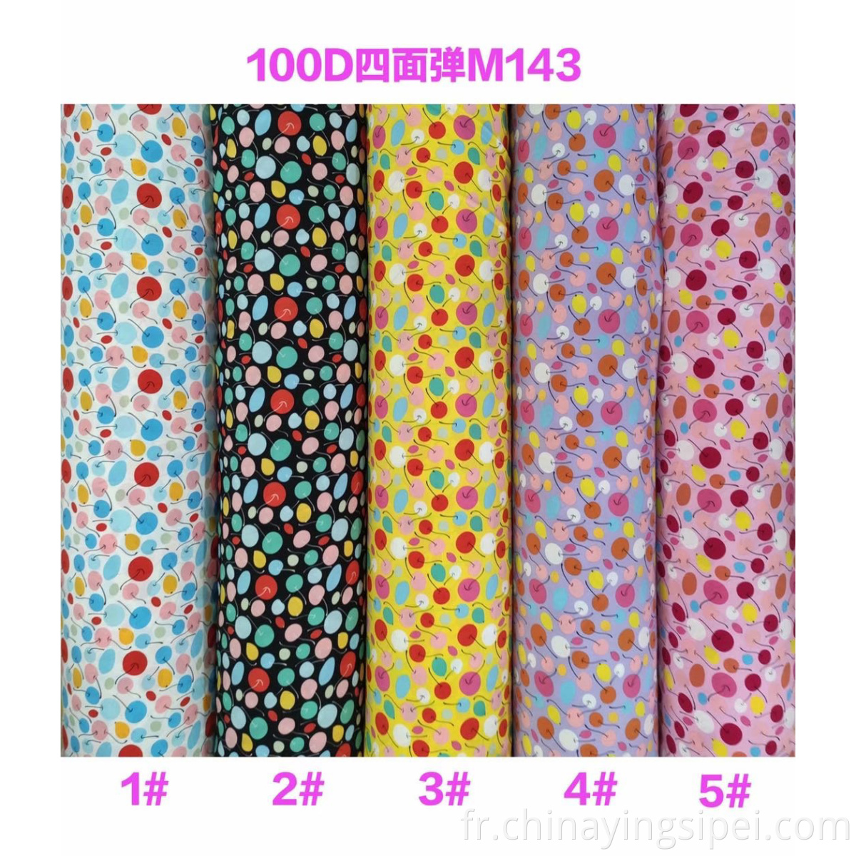 ISP Textile Flower Print 4 Way Stretch 97% Polyester 3% Tissu d'élastane Tissu d'impression pour femme robe